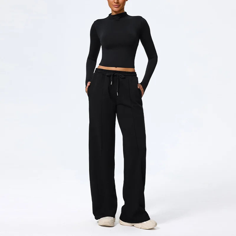 Sportswear 2 Pieces Yoga Set Gym Clothes Sportswear Yoga Suits For Women Fitness Set Tracksuits Sports Long Sleeved Gym Trousers