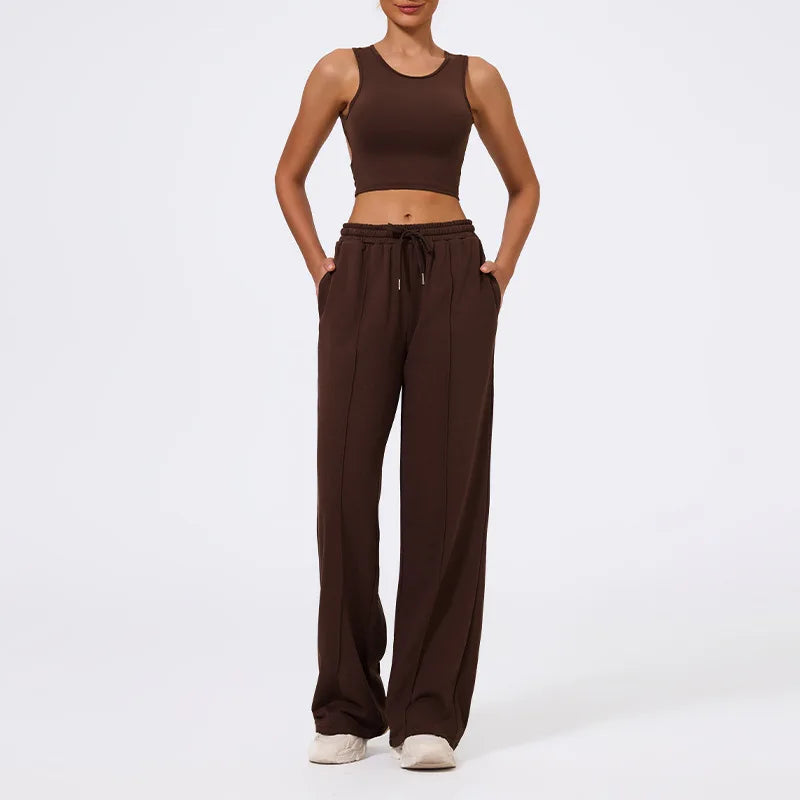Sportswear 2 Pieces Yoga Set Gym Clothes Sportswear Yoga Suits For Women Fitness Set Tracksuits Sports Long Sleeved Gym Trousers