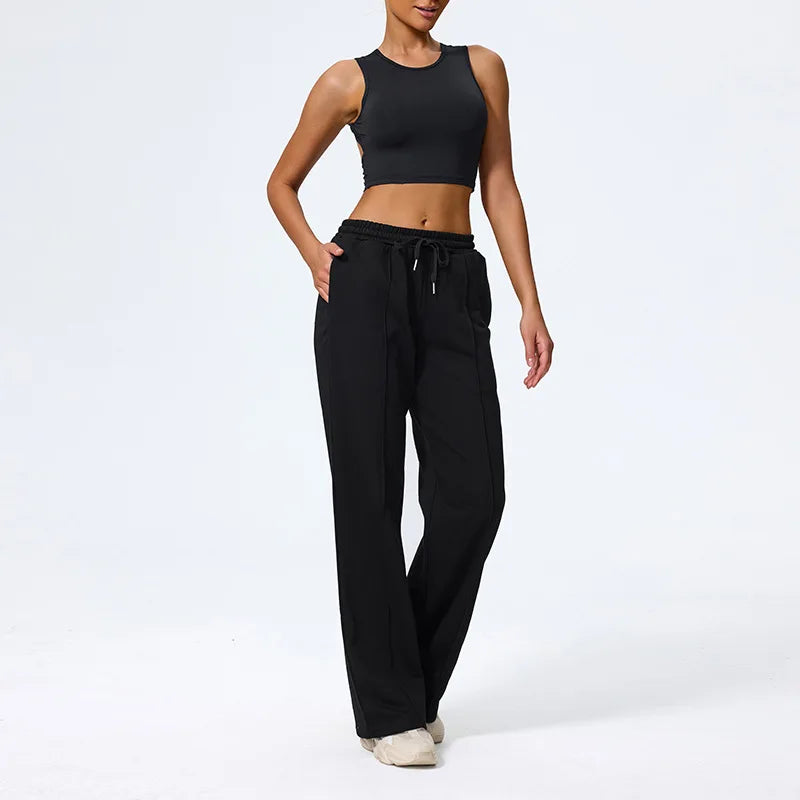 Sportswear 2 Pieces Yoga Set Gym Clothes Sportswear Yoga Suits For Women Fitness Set Tracksuits Sports Long Sleeved Gym Trousers