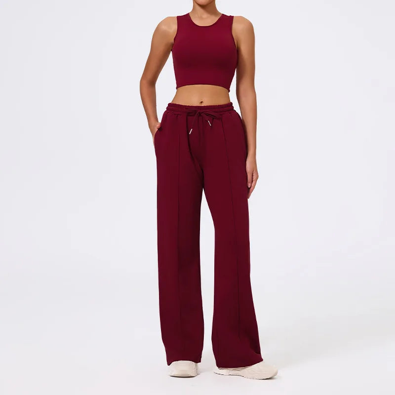 Sportswear 2 Pieces Yoga Set Gym Clothes Sportswear Yoga Suits For Women Fitness Set Tracksuits Sports Long Sleeved Gym Trousers
