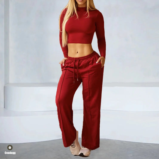 Sportswear 2 Pieces Yoga Set Gym Clothes Sportswear Yoga Suits For Women Fitness Set Tracksuits Sports Long Sleeved Gym Trousers